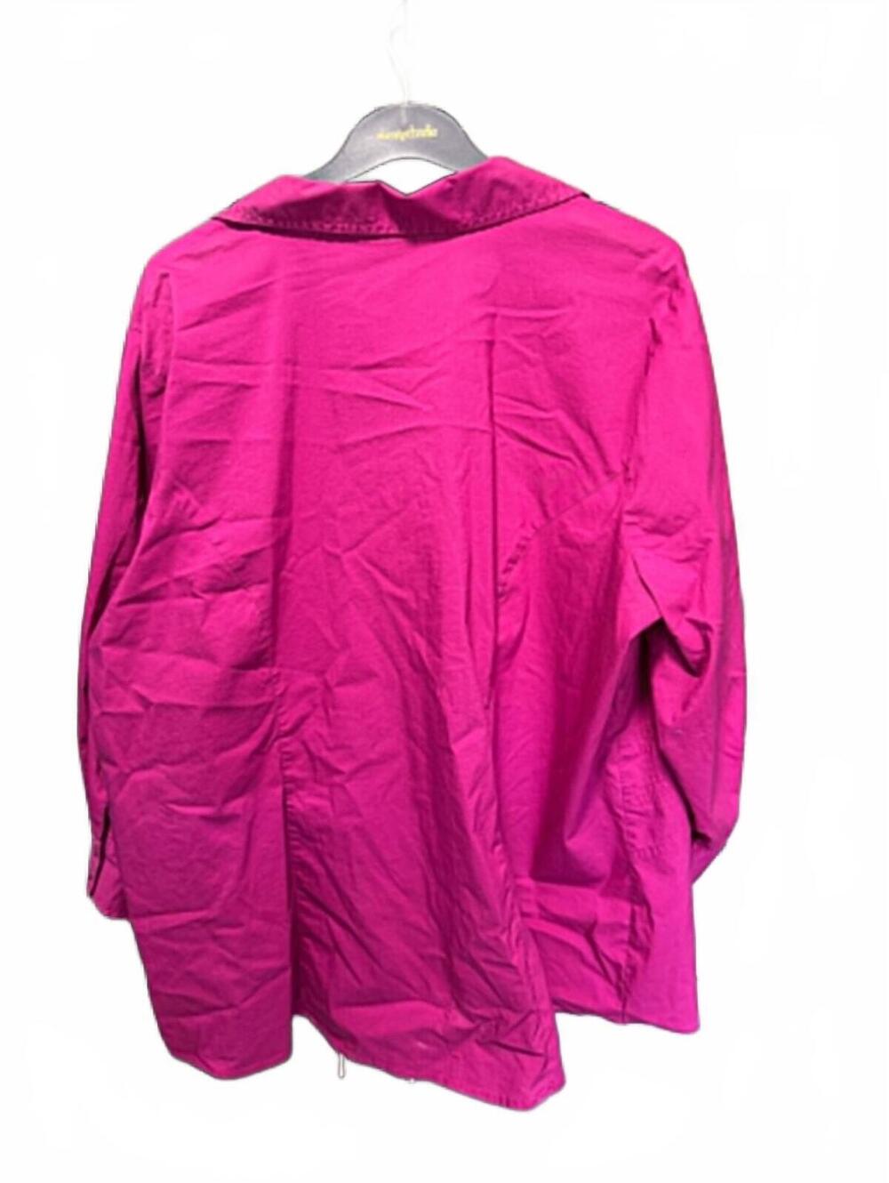 Fashion Bug Women's Button-Up Shirt 2X Fuchsia Pink